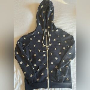 Alternative cozy blue and white star sweatshirt - Size Small